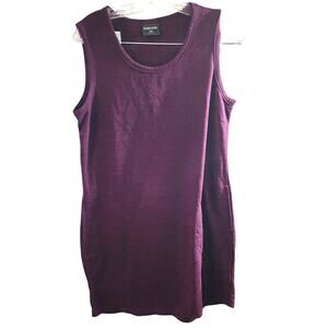 32 Cool Women's Sweatshirt Tunic Dress Sleeveless Purple Size Medium